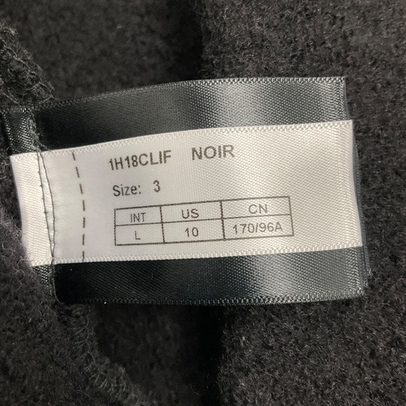 BA&SH BLACK NOIR MANTEAU CLIF WOOL LADY COAT - Picture 6 of 8